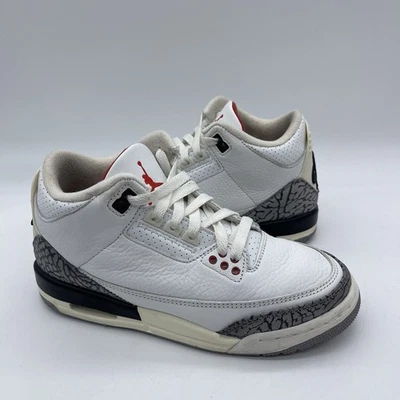 Nike Air Jordan 3 ретро GS белый цемент переосмысленный размер 4,5Y кроссовки DM0967-100 - Изображение 1 из 4