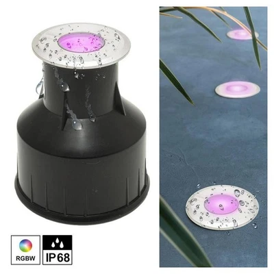 FARETTO LED 24V RGBW CALPESTABILE SEGNAPASSI INCASSO IP68 4 W RGB 4000K DMX LUCI - Immagine 1 di 4