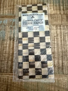 Retired Mackenzie Courtly Check Tissue Paper New Package Of 4 Sheets - Picture 1 of 3