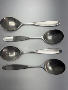 Set of 4 Lauffer 18-8 Stainless Place/Oval Soup Spoons by Towle Silver Norway - Picture 1 of 5