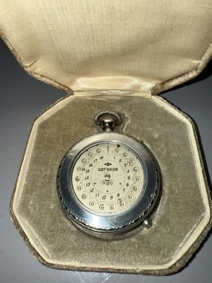 RARO Antigo Funcionamento 1920’s Gofskor Mecânico Guardião de Pontuação de Golfe - Placa de Prata2 - Imagem 1 de 4