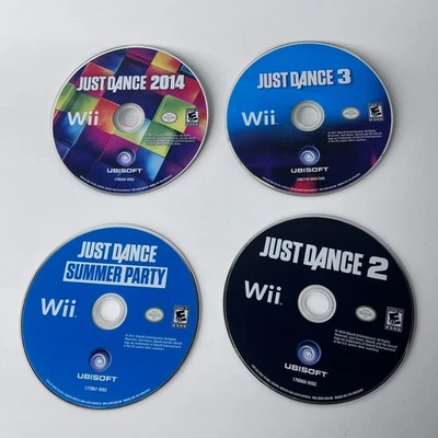 Nintendo Wii Lot of 4 : Just Dance 2, 3, Summer Party 2014 Discs Only Tested - Image 1 of 4