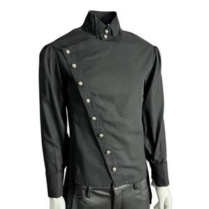 CHAQUETA VICTORIANA EDUARDIANA STEAMPUNK VAMPIRO GÓTICO SANTUARIO IMPERIO CAMISA NEGRA - Imagen 1 de 8