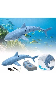 RC Tiburón Delfín Spray Agua Baño Piscina Juguete Control Remoto Eléctrico Diversión para Niños Foto 1 de 4
