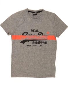 SUPERDRY Mens Graphic T-Shirt Top Large Grey Cotton XA09 - Picture 1 of 3
