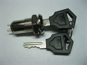 12 pcs Key Switch ON/OFF KS1, Key out at OFF Position New - Bild 1 von 3