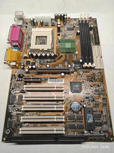 Socket 370 Motherboard ABIT VH6 (Apollo Pro 133A) ISA PCI AGP, CPU & 128 MB RAM - Picture 1 of 9