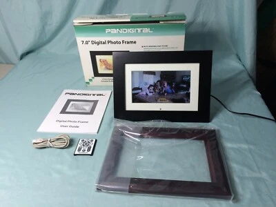 Pandigital  7" LCD Digital Picture Frame Model  DPF70-2 Black or Brown Frame - Image 1 of 4