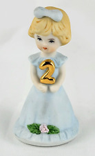 Enesco Growing Up Birthday Girls Age 2 Figurine 3" Blonde 1981