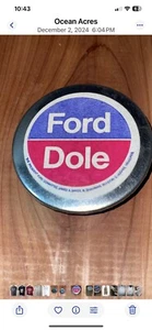 Vintage Ford Dole President United States Political Pin Classic Pin Button 1976 - Picture 1 of 5