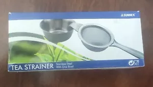 Sunnex 11109 S/ST Tea Strainer and Bowl, 2" Wide x 5 1/2" Long, Pack of 1 - Picture 1 of 12