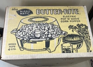 Vintage Deluxe Mirro-Matic Butter-Rite Electric Pop’n’serve Corn Popper 1974 NOS - Picture 1 of 6