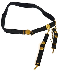 Original Soviet NAVY Officer's Black Belt with Dagger Dirk Suspension A162 - Picture 1 of 12