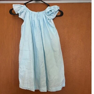The Oaks Apparel Girls Dress Blue Ruffle Sleeves Casual Size 6 - Picture 1 of 3