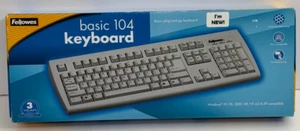 Fellowes Basic 104 Wired Retro Computer Wired Keyboard PS/2 Port Windows '98 NEW - Picture 1 of 8
