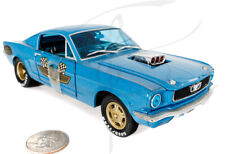 1966 Ford Mustang Diecast Car | Vintage Scale Model Car | Blue Goodyear Tire