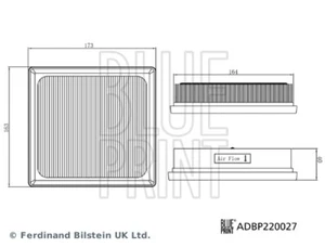 ADBP220027 BLUE PRINT Luftfilter für LEXUS,MAZDA,TOYOTA - Bild 1 von 2