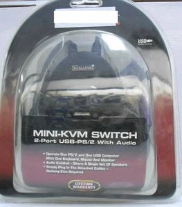 Retail Pack Intellinet 2-Port USB-PS/2 Mini-KVM Switch with Audio 500876 - Picture 1 of 2