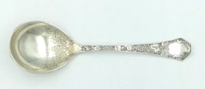 Antique Saart Brothers Grape Pattern Sterling Silver Gold Wash Chocolate Spoon - Picture 1 of 8