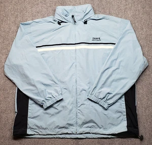 Chaps Ralph Lauren Jacke Herren 2XL blau gestreift Windbreaker Taschen Reißverschluss Stehkragen - Bild 1 von 11