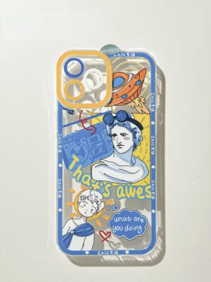 Funny graffiti For iPhone15 14 12 13 11 Pro Max plus Case Shockproof Clear Cover - Image 1 of 4