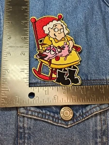 Courage The Cowardly Dog and Muriel Cartoon Character Embroidered Iron On Patch - Picture 1 of 1