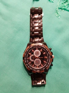 Feeling Stone, Armbanduhr, Gliederarmband schwarz, sehr leicht - Bild 1 von 3