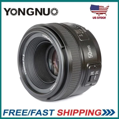 YONGNUO YN EF 50mm f/1.8 AF Lens YN50 Aperture Auto Focus for Nikon Camera - Image 1 of 4