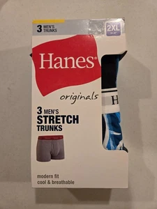 Boxer uomo Hanes Originals in cotone elasticizzato traspirante, 2XL - 3 pezzi - Foto 1 di 2