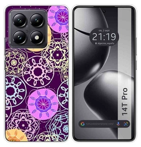 Custodia In Silicone Per Xiaomi 14T Pro 5G Design Radiale Disegni - Zdjęcie 1 z 1