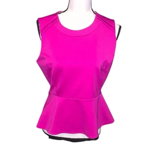 Blusa Worthington Sin Mangas Top Volantes Fucsia Talla PL Botón a Presión Ojo de Cerradura - Imagen 1 de 8