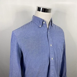 J Crew Medium Slim Fit Broken In Oxford Hemd Blau Bio Baumwolle Button Down - Bild 1 von 5