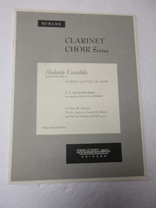 Tschaikowsky Andante Cantabile Op 11 Clarinet Quintet or Choir Sheet Music - Picture 1 of 9