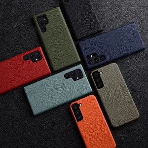 Genuine Leather Case For Samsung Galaxy S25 Ultra S24 Plus S23 S22 Ultra Cover - Picture 1 of 28