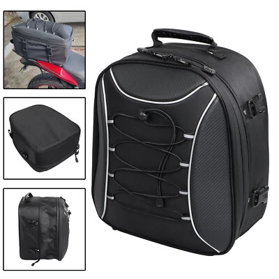 Rear Seat Helmet Luggage Bag Backpack For Harley Dyna Street Glide FLHX FLHXS - Image 1 of 4