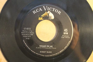 BOBBY BARE---SHAME ON ME(1961 TOP SONG) - Picture 1 of 2