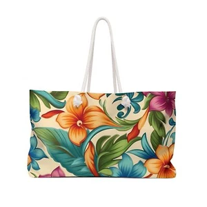 Lush Garden Delight Weekender Bag - Perfect for Travel and Beach Getaways - Picture 1 of 5