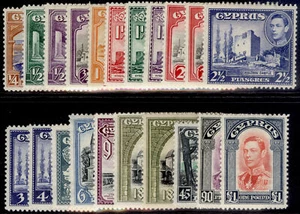 CYPRUS GVI SG151-163, 1938-51 complete set + EXTRA VARIETIES, M MINT. Cat £300+ - Picture 1 of 1