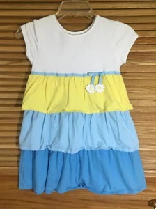 Crazy 8 Youth Girls Size Medium (7-8) Blue Tiered Short Sleeve Dress YS-419 - Picture 1 of 4