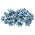 1.77" Artificial Ciruela Flores Cabezas, 50pzs Seda Ciruela Flores, Azul