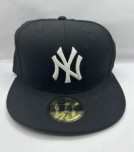 New Era New York Yankees Vintage 59 FIFTY 7 Fitted Cap Black Pin Striped MLB - Picture 1 of 8