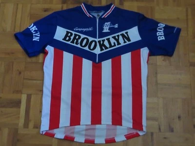 Camiseta deportiva de ciclismo Brooklyn vintage Giordana Campagnolo mediana, cremallera 1/4 usada Foto 1 de 4