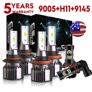 For Nissan Murano 2009-2014 V25LED Headlight High Low Beam Fog Light Bulbs 6000K - Imagen 1 de 21
