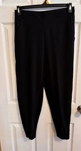 Athleta Textured Brooklyn Jogger Sz 10 BLACK Athleisure Travel Pant - Picture 1 of 5