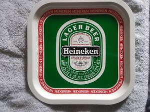 HEINEKEN LAGER BEER   METAL UNUSED   BEER/BAR TRAY