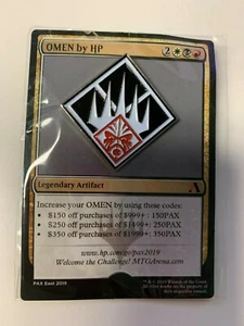 MTG PAX East 2018 - OMEN by HP Promo Card w. Pin - Magic the Gathering - Picture 1 of 2