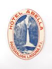 PHILIPPINES Pagsanjan Laguna HOTEL ABELLA 1930s Luggage Label ORIG