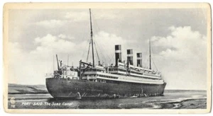 Bateau The Suez Canal à Port Said Nord-Est Egypte CPA animée non circulée ~1920 - Picture 1 of 2