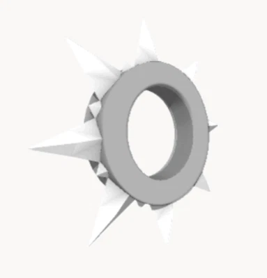 Animal Jam Classic AJ AJC First Gen Silver Spiked Spike Collar Item (Read Desc.)