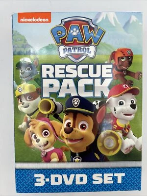 Paw Patrol Rescue Pack(DVD)NEW open box 3 DVD Set Awesome Nickelodeon Set see pc - Image 1 of 4